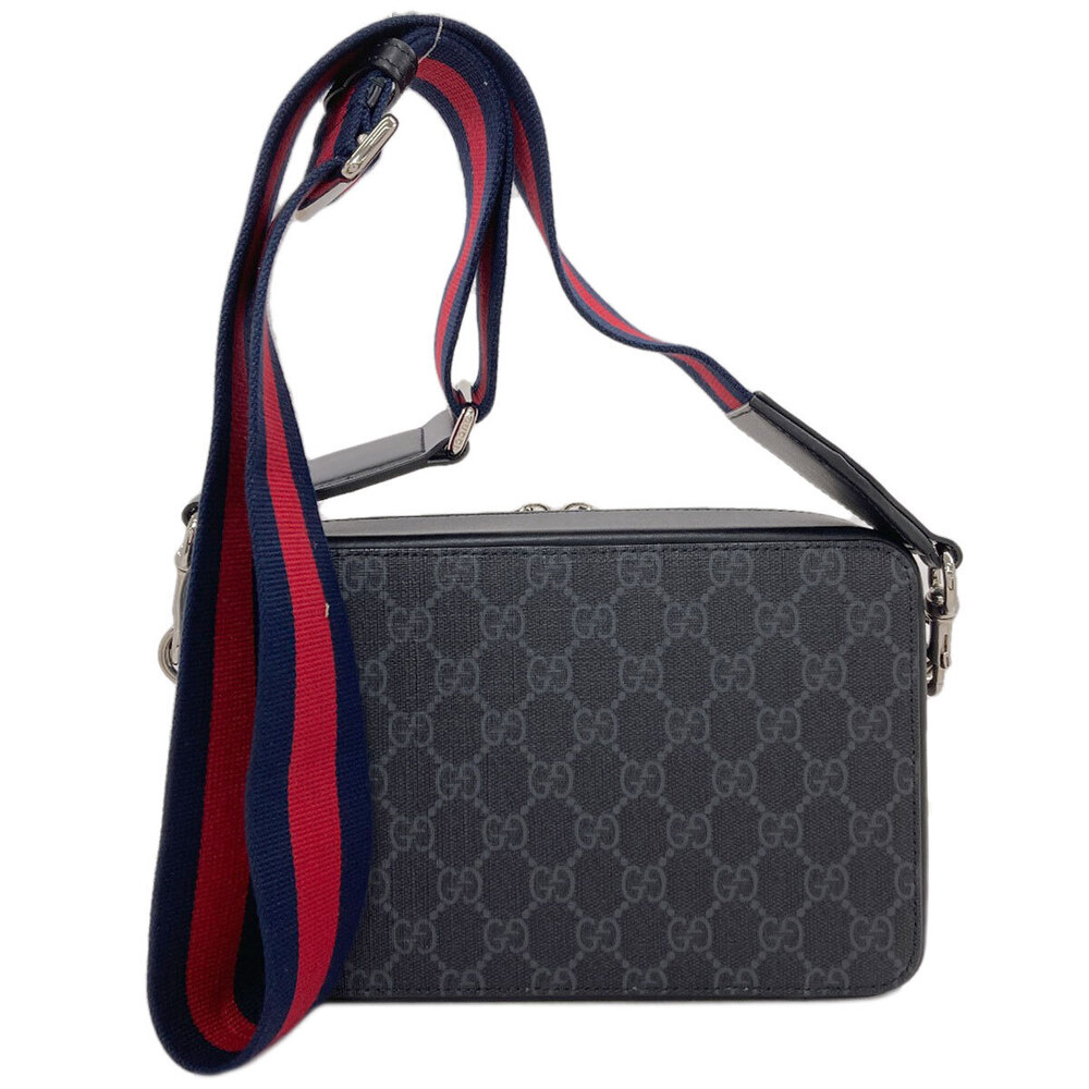Gucci strap blue Web GG Supreme black Shoulder Bag
